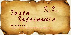 Kosta Kojčinović vizit kartica